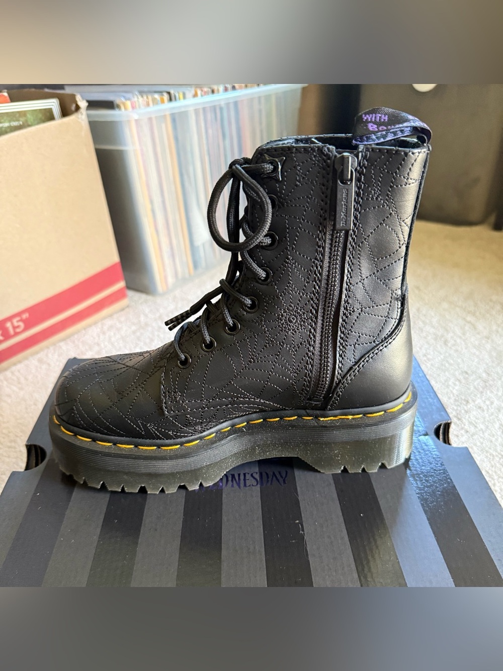 Dr Martens Wednesday Platform Jadon Boots 🕷️🖤 - Picture 11 of 15